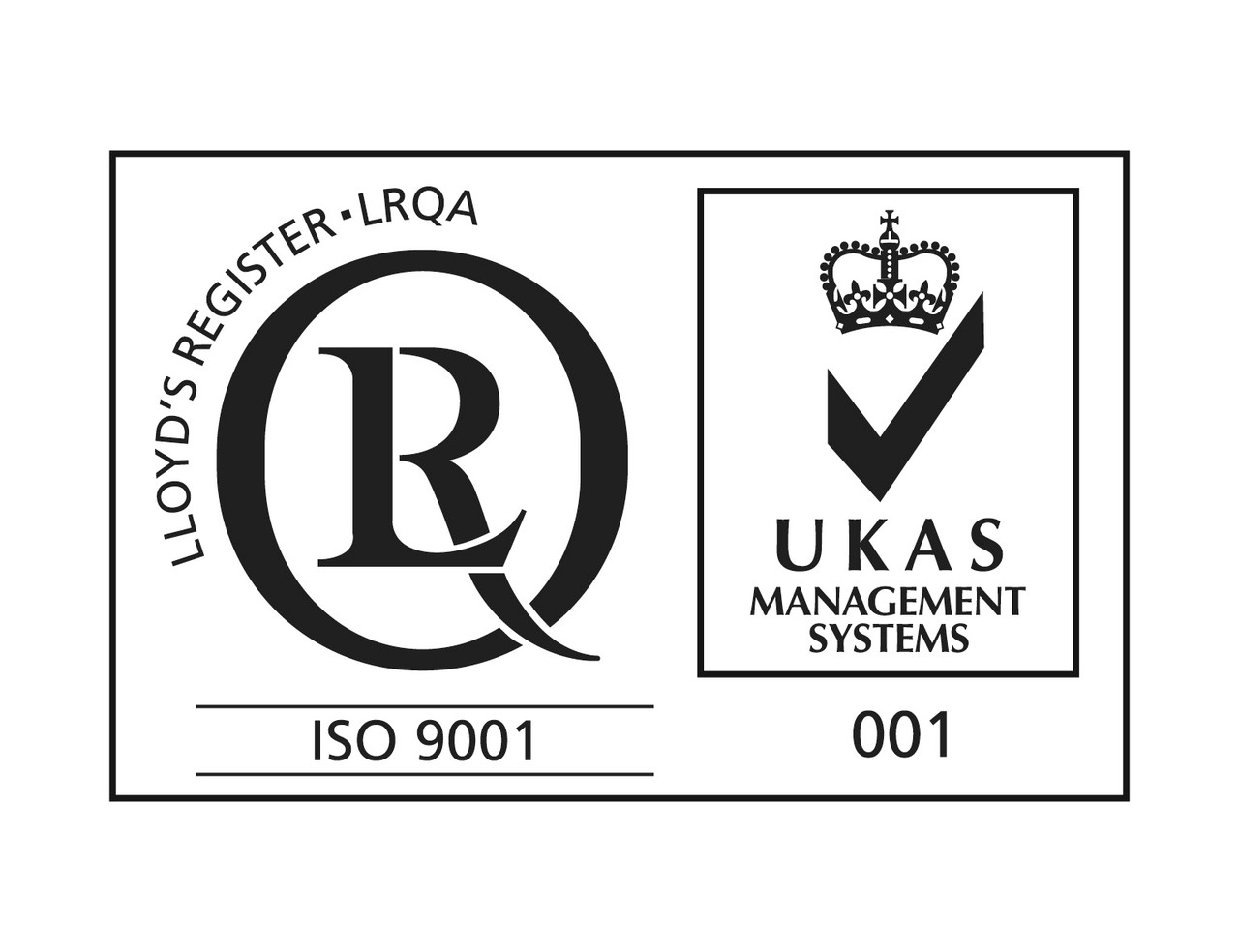Logo: ISO 9001 - UKAS Management Systems 001 Logo: ISO 9001 - UKAS Management Systems 001